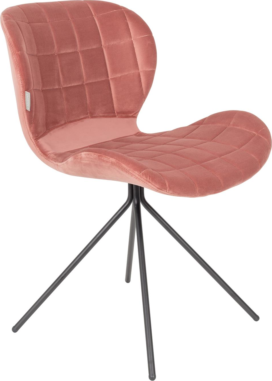 Spisebordsstol Zuiver Omg Polstret Spisestuestol Rødbrun Polyester Med Sort Jernstel