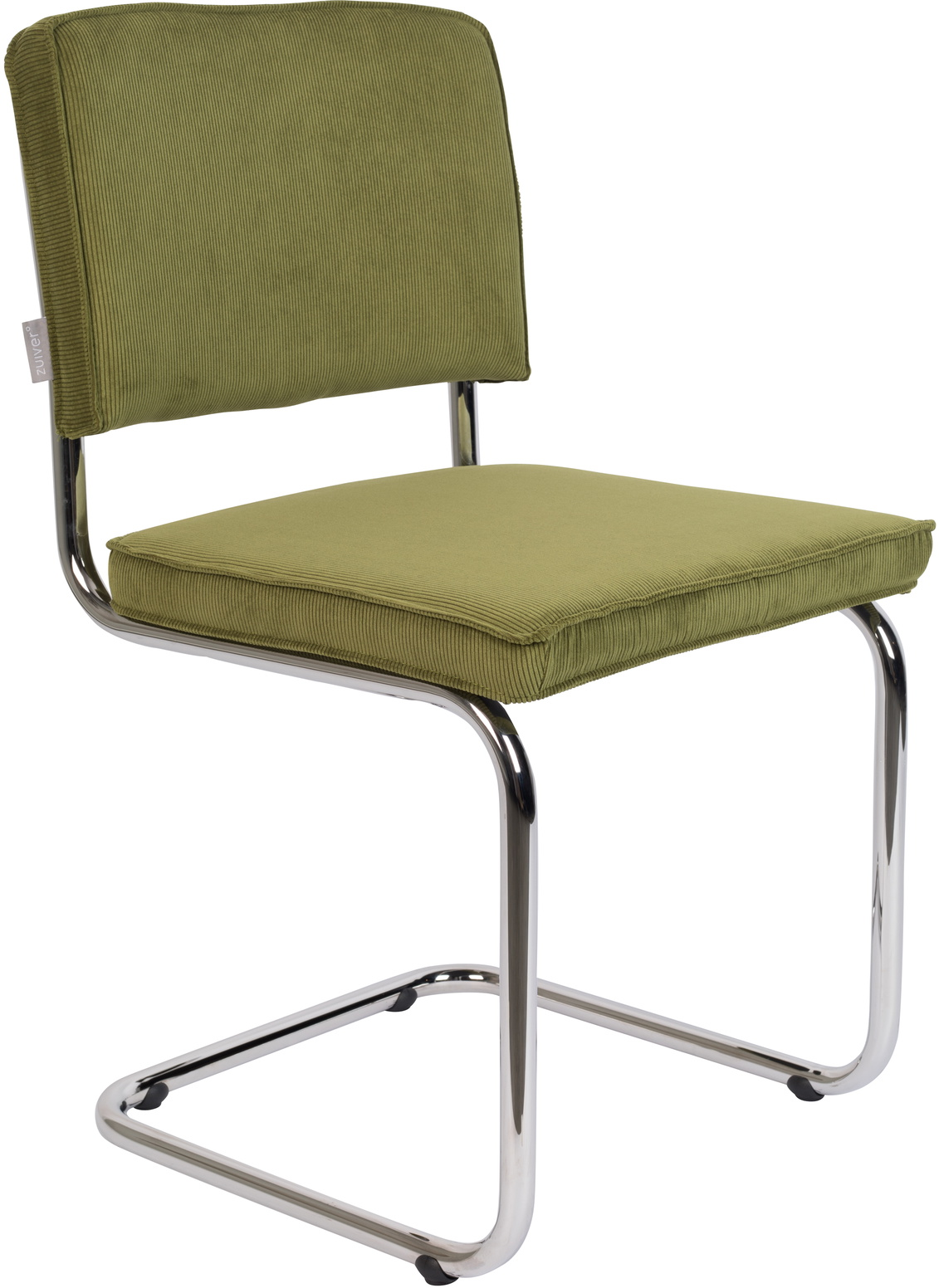 Spisebordsstol Zuiver Ridge Taupe Polstret Stof Med Krom Stel H85xb48xl50 Cm