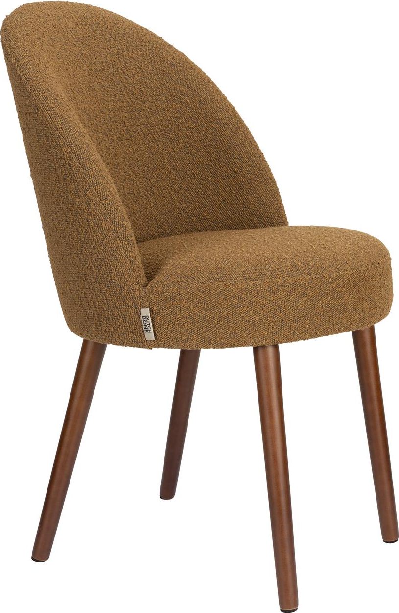 Spisebordsstol  -pk Dutchbone Barbara H84 5xb50xl60   Cm Polstret Valnød Bøgetræ