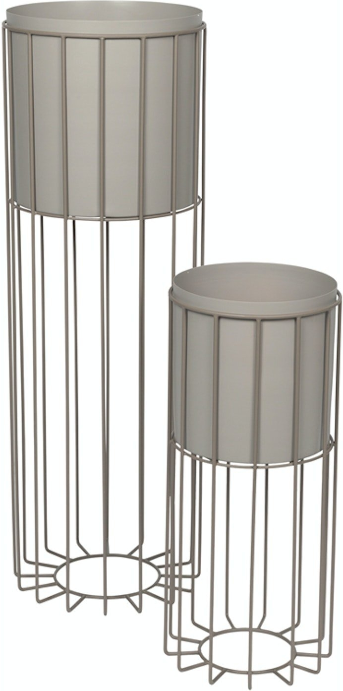 Elegant Grå Jern Vase Stander fra Broste Copenhagen