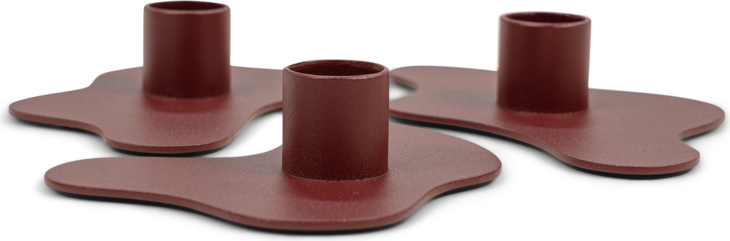 Stearinlysestage Spinder Design Melt   Stål Bourgogne Lav Profil 20ã 20 Cm H2   Cm