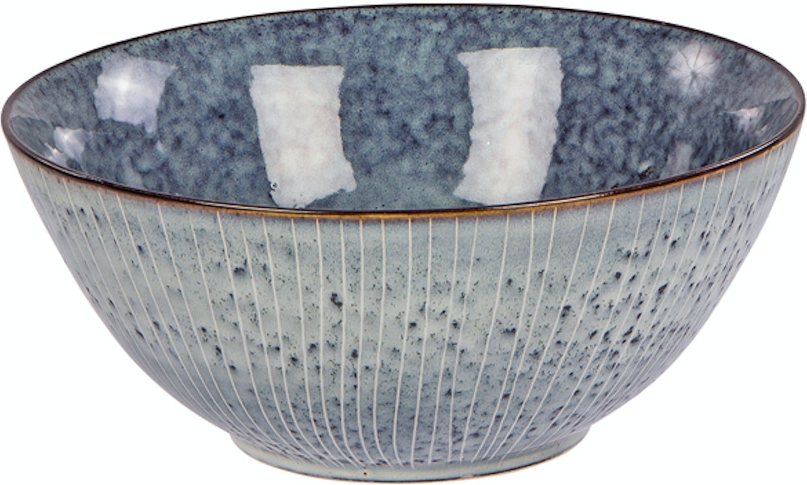 Elegant blå stentøjsskål fra Broste Copenhagen - 25 cm
