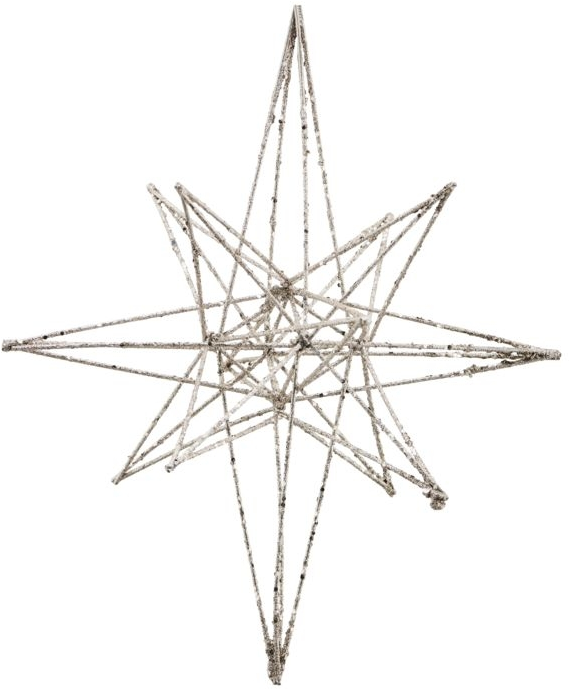 Stjerne Julepynt House Doctor Star Metal Champagne H35   L21 Cm Geometrisk Design