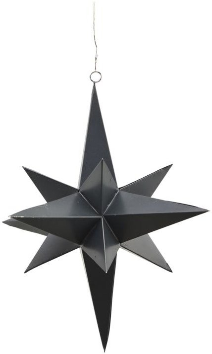 Stjerneornament Julepynt House Doctor   Dimensional ø25 Cm Sort