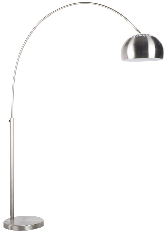 Studio White Metal Gulvlampe   Sølv Jern-design  Justerbar Højde 205 Cm