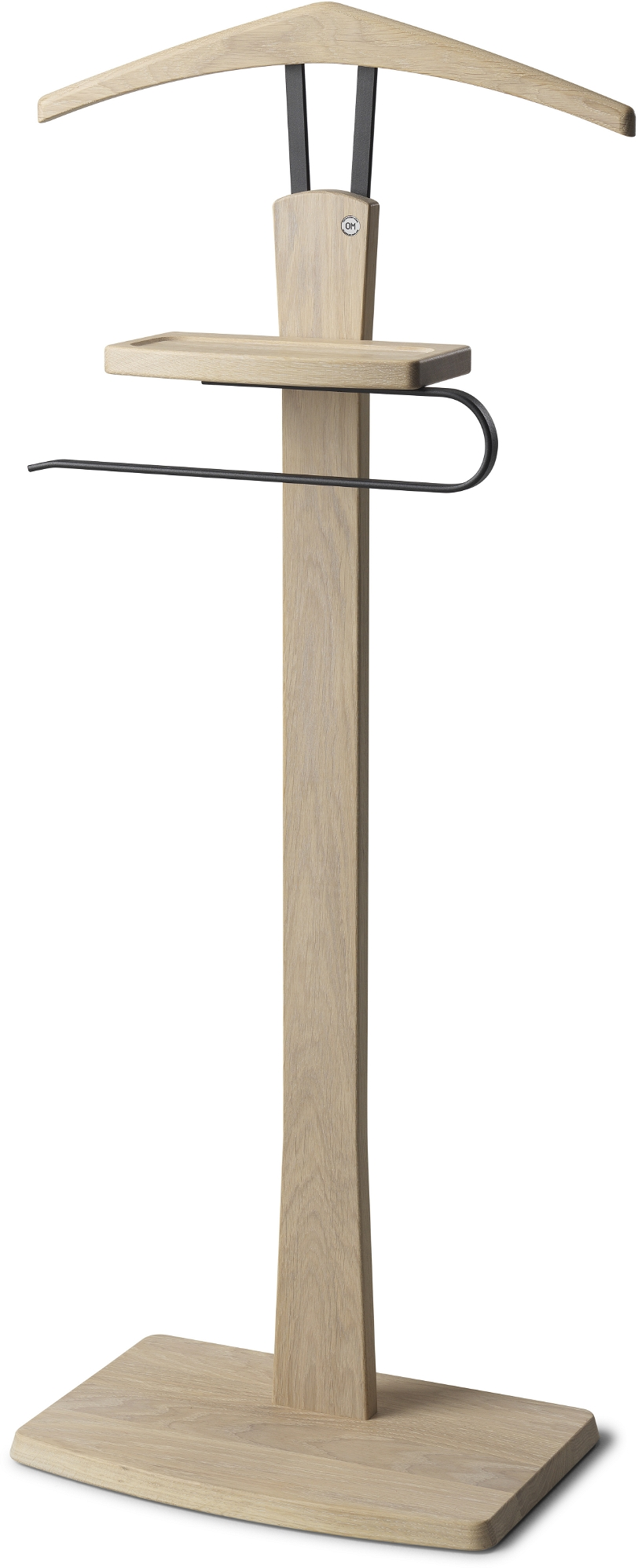 Stumtjener Oscarssons Möbel Zeve Massiv Eg Hvidolieret H108xb40 Cm   Skandinavisk Design Med Hylde Og Stang