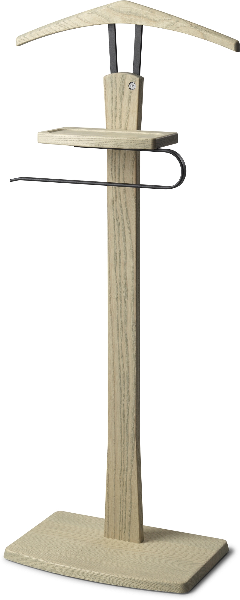 Stumtjener Zeve Fra Oscarssons Möbel   Gråolieret Ask Og Sort Metal H108x40x27 Cm