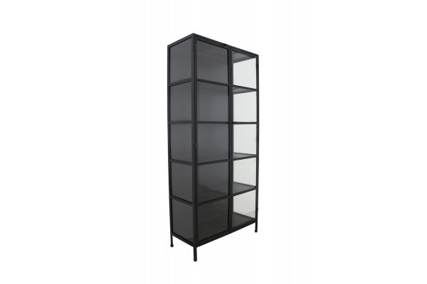 Svaneke Vitrineskab   Metal  92x40x201 Cm Sort