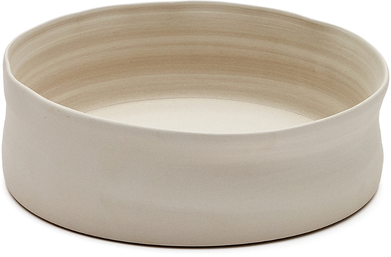 Tallerken Kave Home Macae Håndlavet 100 Keramik ø24 Cm H8 Cm Beige