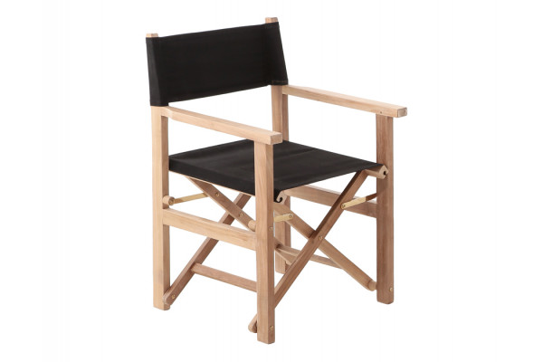 Teak Instruktørstol Sort