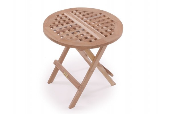 Teak Klapbord Rundt