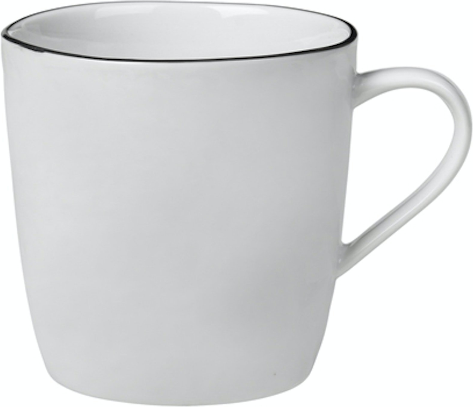 Elegant porcelæns tekop fra Broste Copenhagen - Hvid & Sort