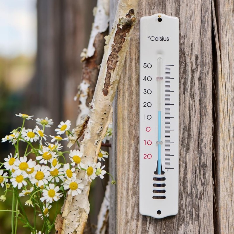 Termometer    Væg Hvid Emaljelook  Quot Celsius Quot  Ib Laursen