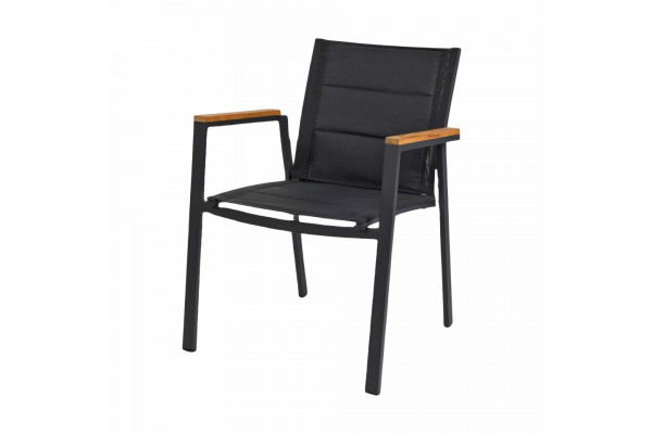 Tika Stabelstol   Teak Og Textilene    Sortering