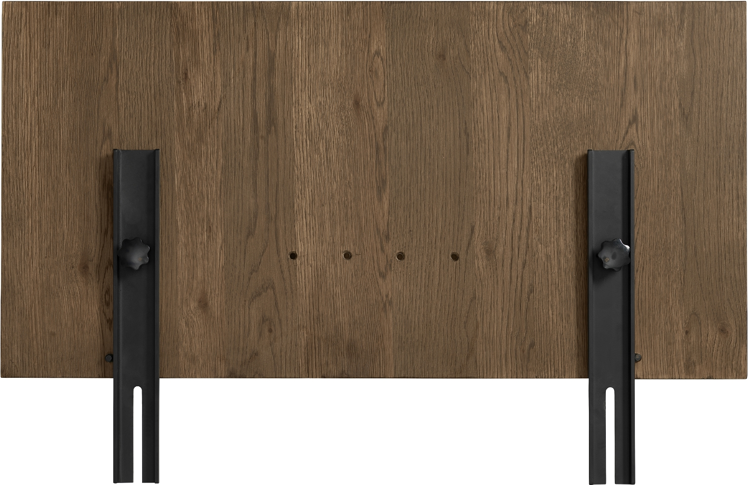 Tillægsplade Bordsforlængelse Nordique Design Reno   Røget Egetræsfiner   Sorte Metalben  45ã 90 Cm