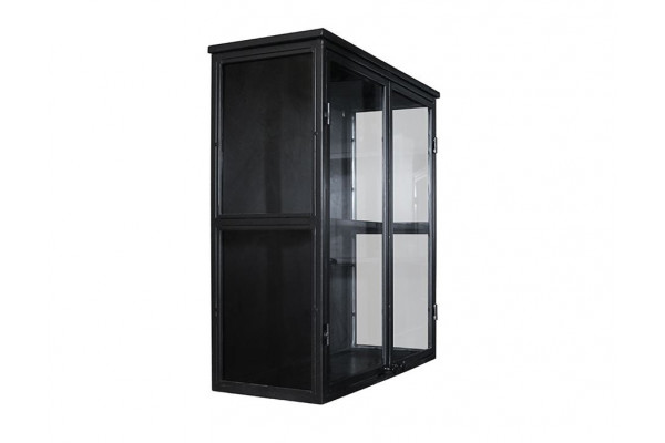 Tisvildeleje Væghængt Vitrineskab Metal 58 5x25x65 Cm Sort