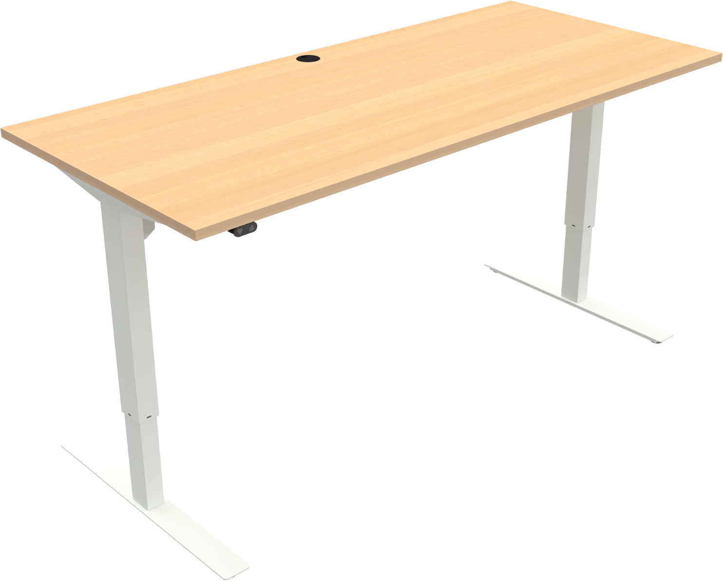 To-bens Hæve-Sænkebord Zennord Updown 180x80 cm - Natur Hvid
