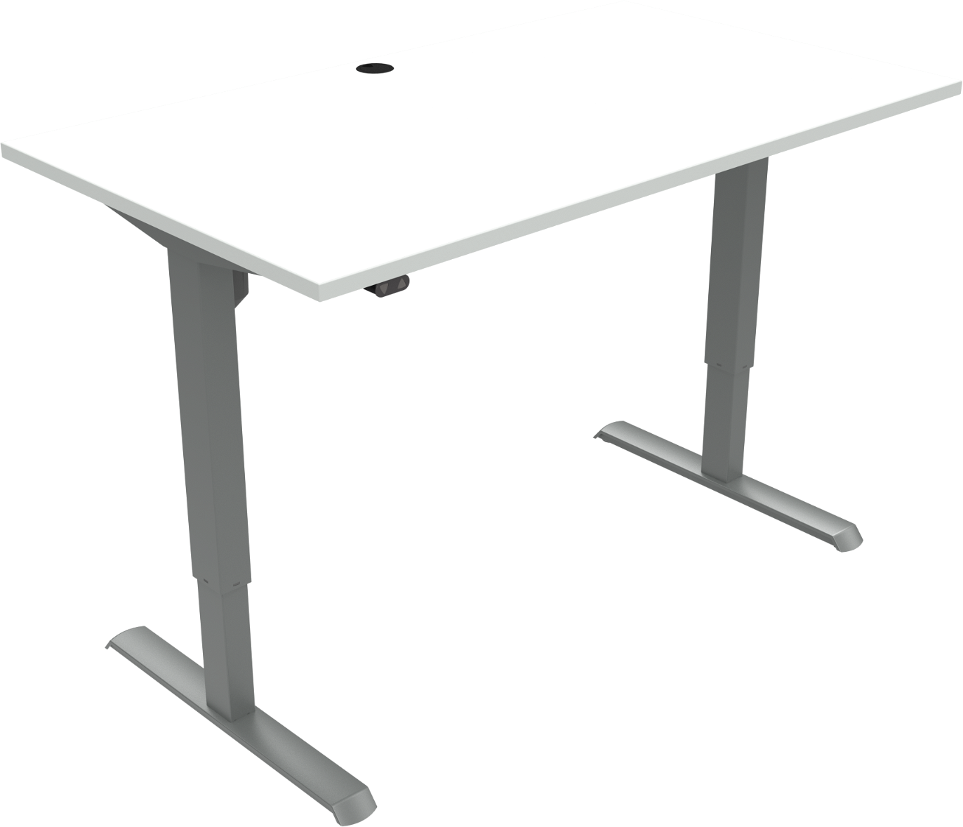 Hæve-sænkebord Zennord AdaptDesk 140x80 cm Hvid/Sølv