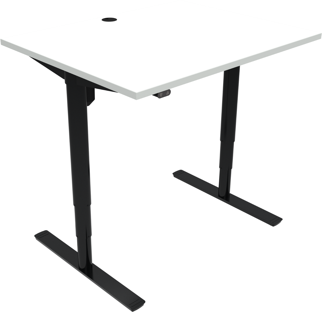 Hæve-/Sænkebord Zennord Comfortzone 501-49 Hvid/Sort