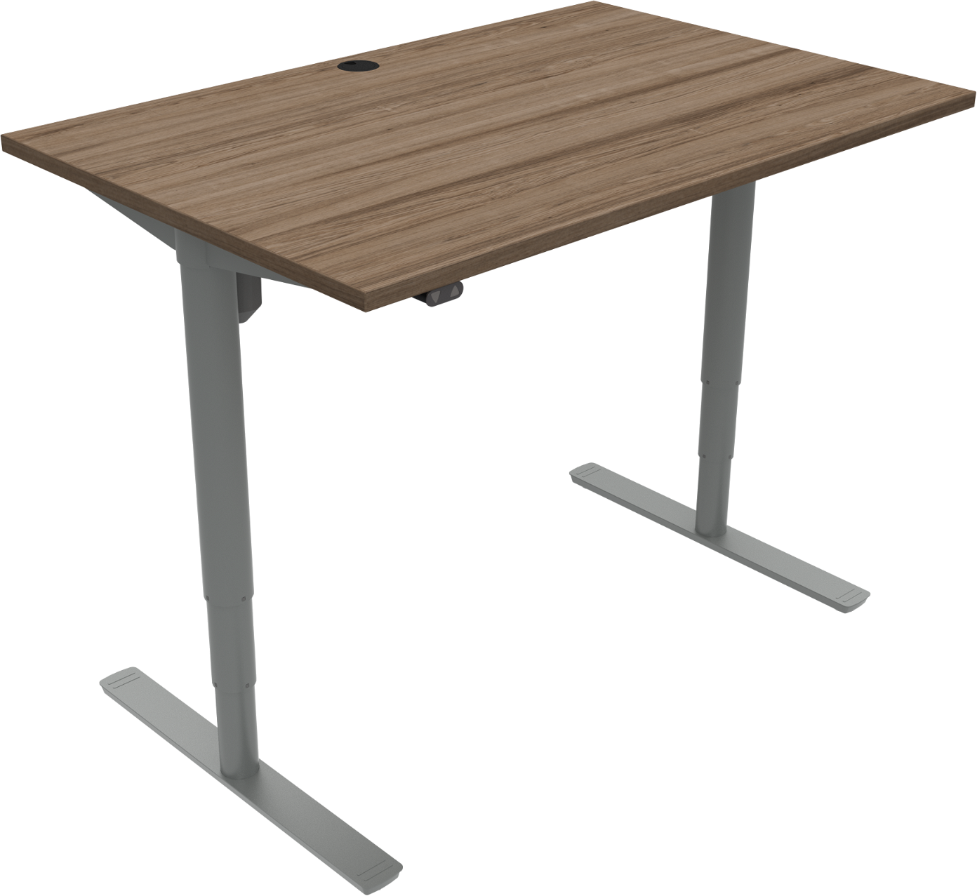 Hæve-Sænkebord Zennord Comfortzone 120x80 Cm Mørk Valnød