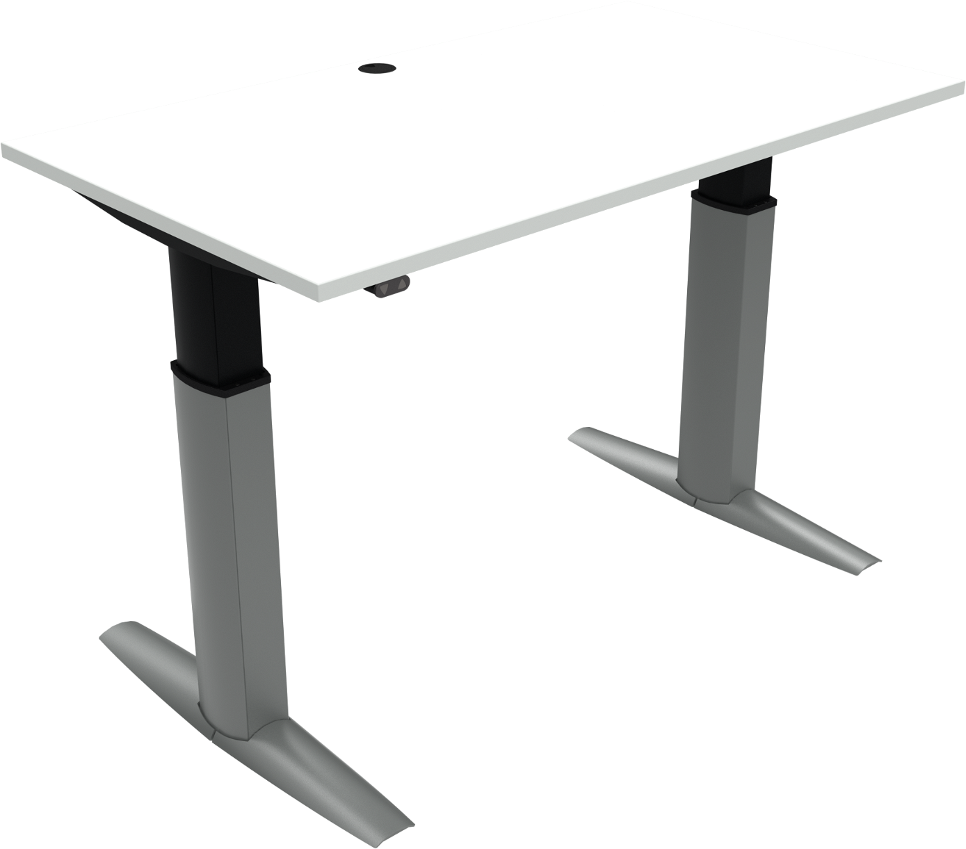 To-bens Hæve- Sænkebord Zennord Elevateline 501-23 Sidde- Stående Skrivebord B140xd80 Cm Højde 68-120 Cm Hvid Melamin