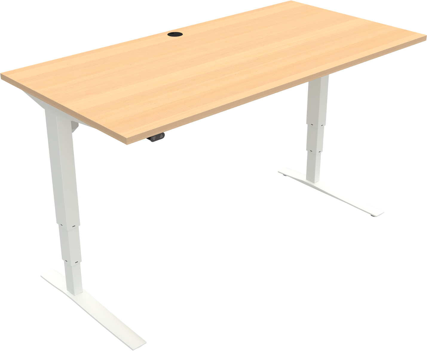 Hæve- og Sænkebord Zennord Rise Rest - Bøg 160x80 cm
