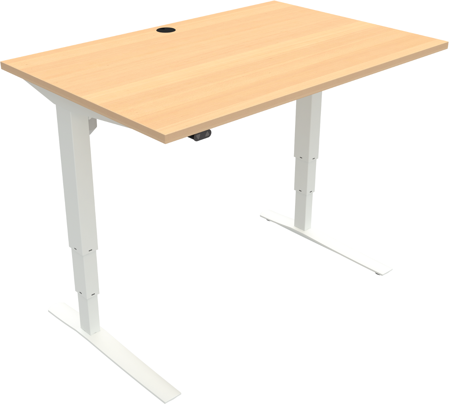 Ergonomisk Hæve-Sænkebord Zennord Rise Rest - Natur/Hvid