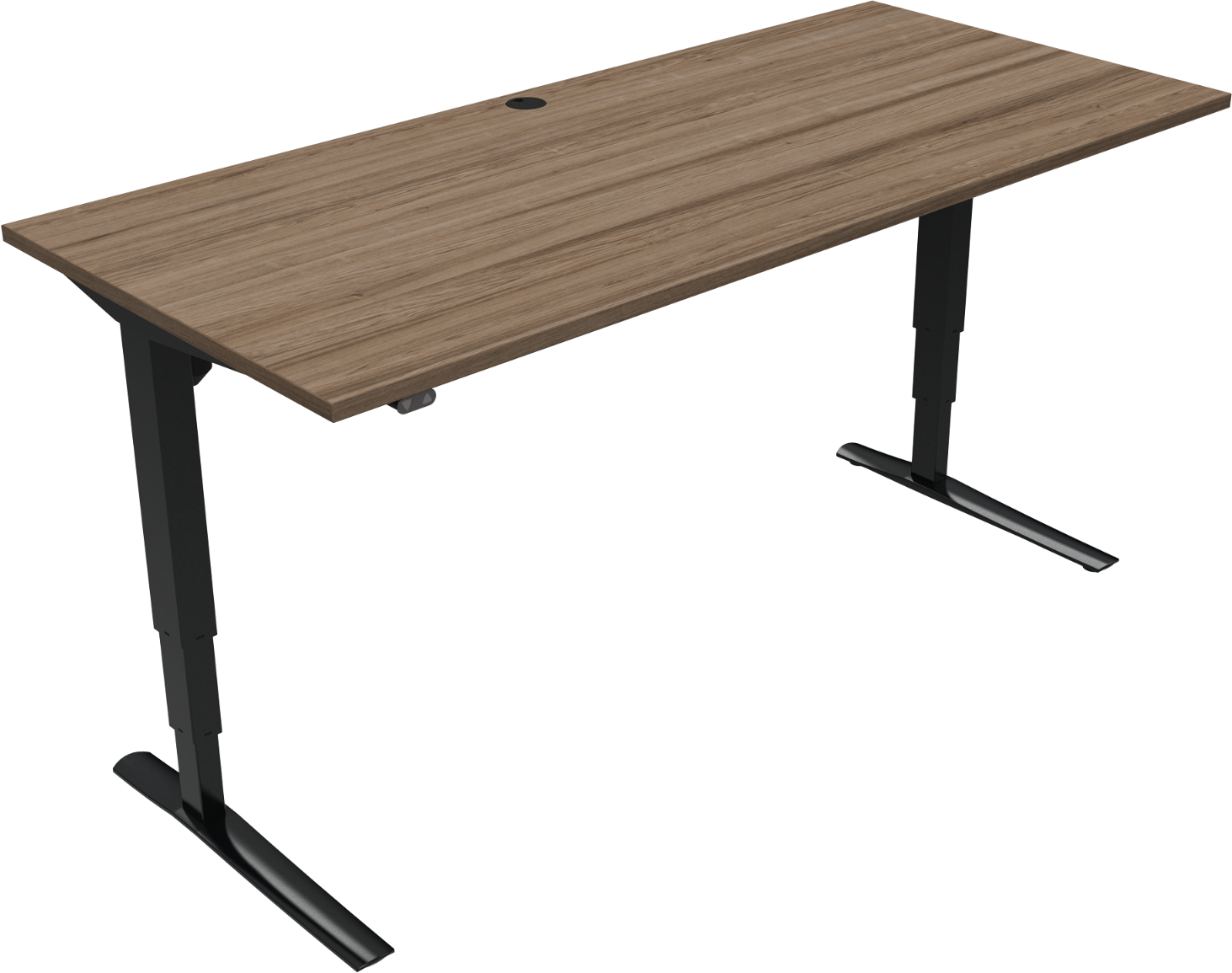 To-bens Hæve-Sænkebord Zennord Rise Rest - Valnød 180x80 cm
