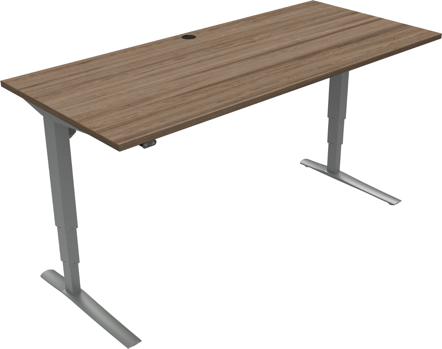 Hæve-/Sænkebord Zennord Rise Rest Valnød 180x80 cm - Mørk Natur