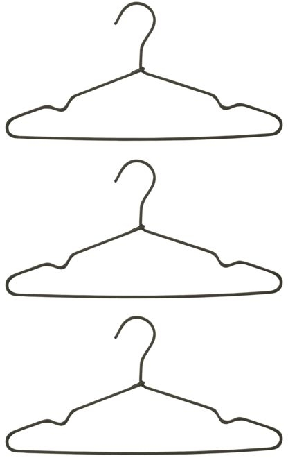 Tøjbøjler House Doctor Wire Sæt   Stk Mørkegrå H20 8ã B40   Cm
