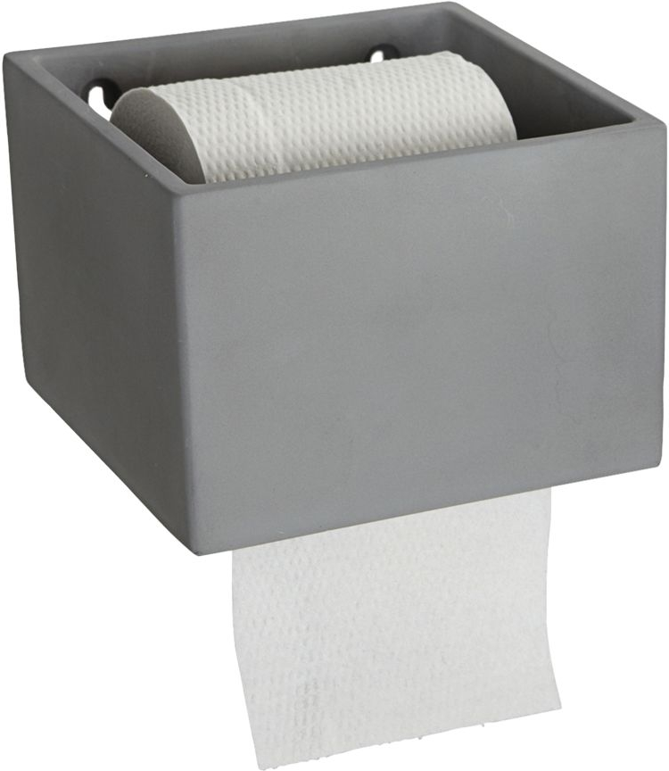 Toiletrulleholder i grå cement fra House Doctor