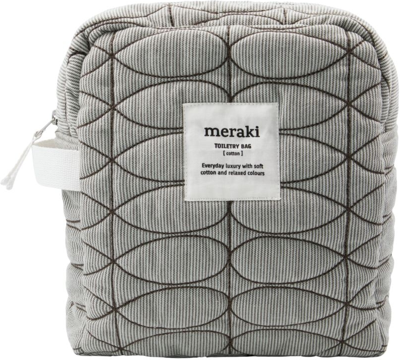 Toilettaske Meraki Mentha – Quiltet Lys Grå Elegance