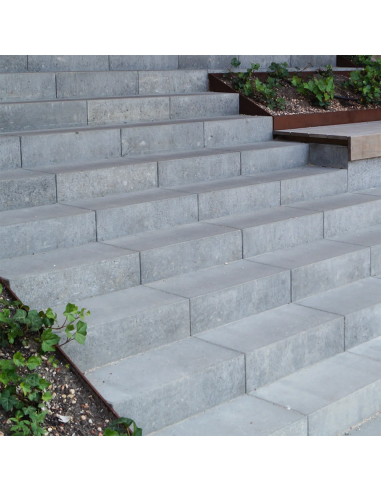 Trappetrin 60x30x18 Cm Lige Kant Sort Antracit