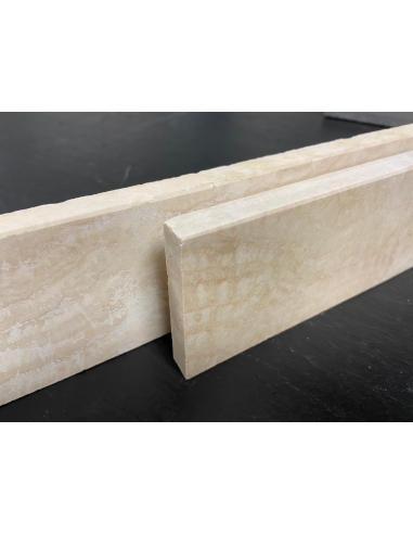 Travertin Suprem Sokkellister     Fld       Cm Spartlet   Slebet Vein Cut