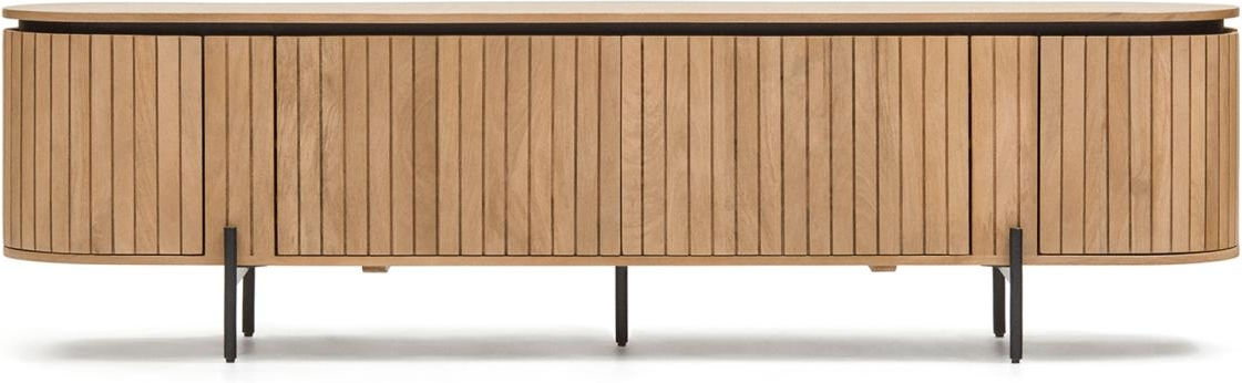 Tv-bord Kave Home Licia   Massivt Mangotræ L200   D43     H55 Cm Natur