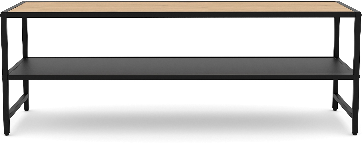 Tv-bord Nordique Design Altino Fsc Mix Vildeg Sort Metal Med åben Hylde H88 8ã B70ã D35 Cm