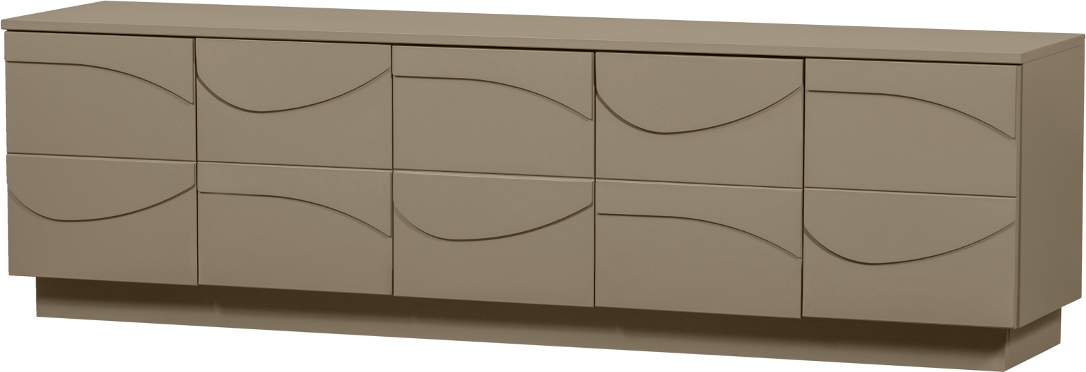 Tv-bord Woood Teo Mudder Fsc-certificeret Fyrretræ 180x40x52 Cm Moderne Tv-møbel