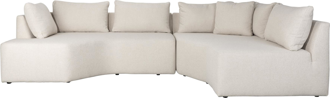 U-sofa Zuiver Prosper Højrevendt i Lysgrå Polyester