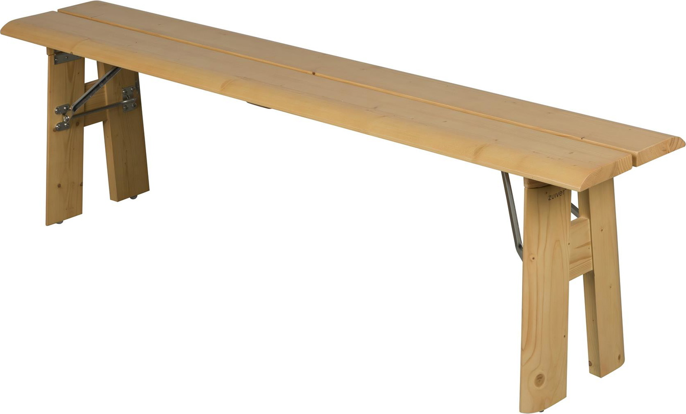 Udendørs Bænk Zuiver Bench Foldbar Fyrretræ Mørk Sand L170ã B32ã H47 Cm