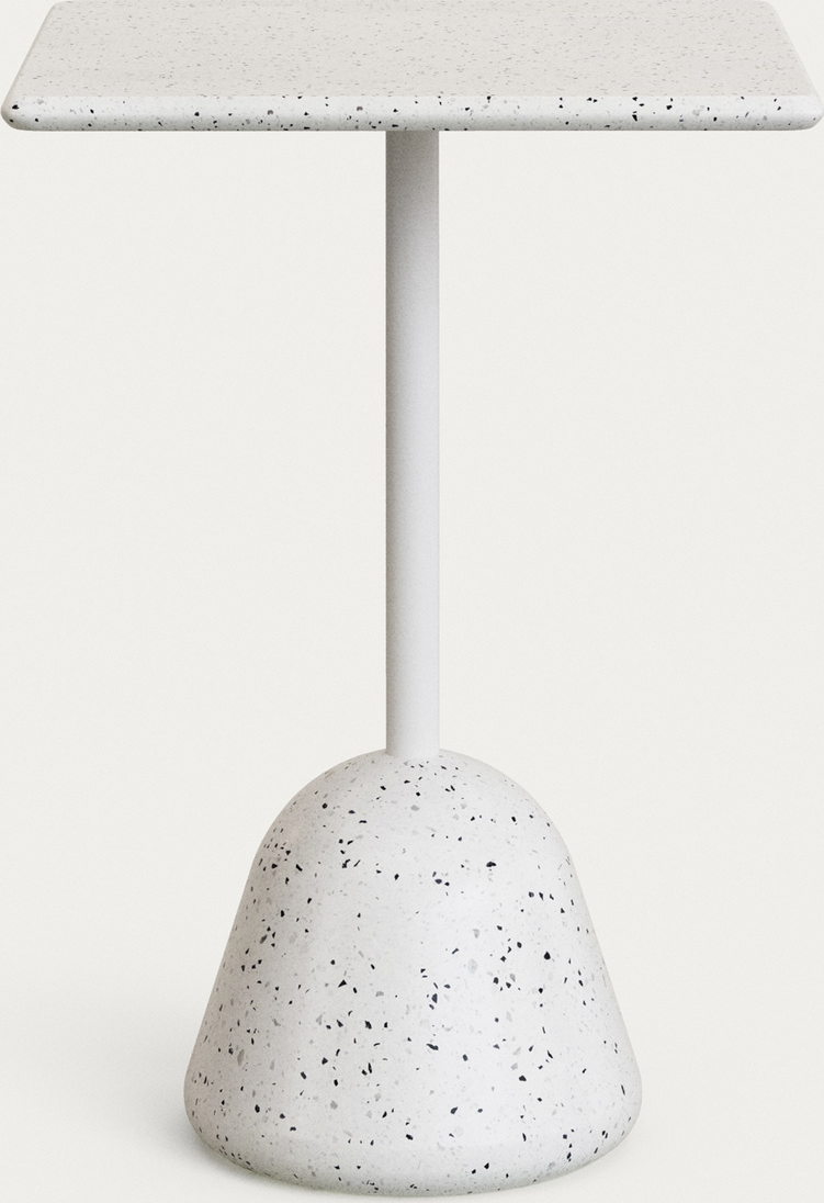 Udendørs Barbord Saura - Hvid Terrazzo Beton 70 cm