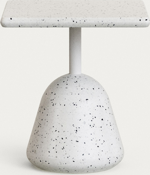 Elegant Udendørs Cafébord Kave Home Saura i Hvid Terrazzo