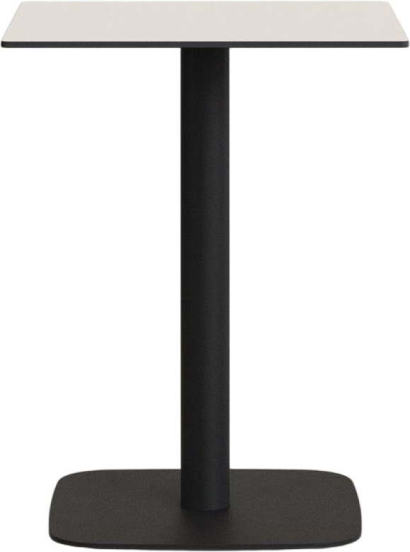 Udendørs Café- Og Terrassebord Kave Home Tiaret 60x60x97 Cm Hvid Sort Stål Hpl-laminat