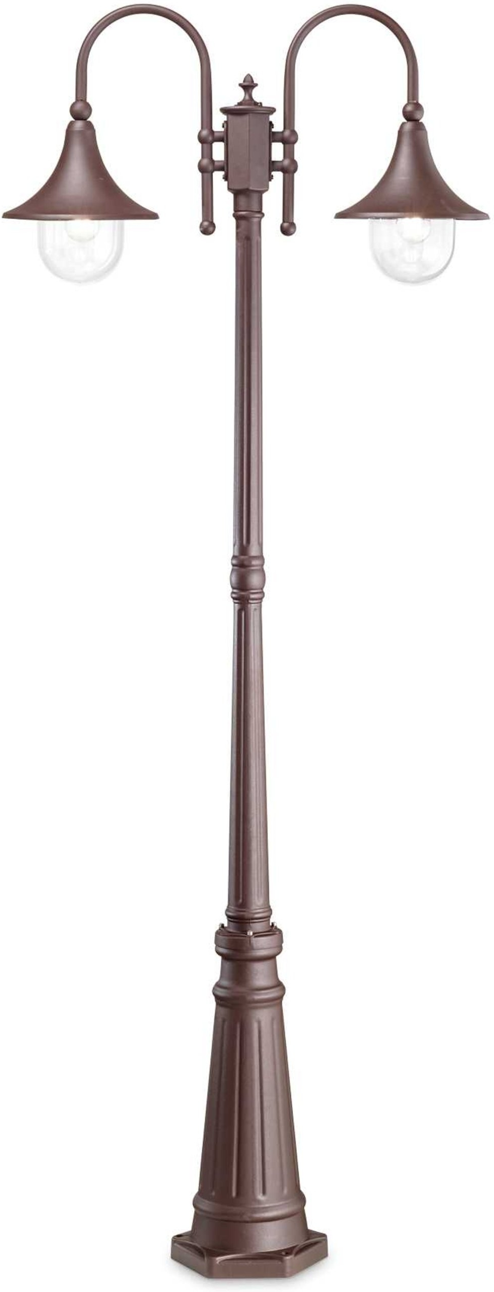 Udendørs Gulvlampe Ideal Lux Cima Kaffe   Terrasselys  Ip43  2xe27 Fatning