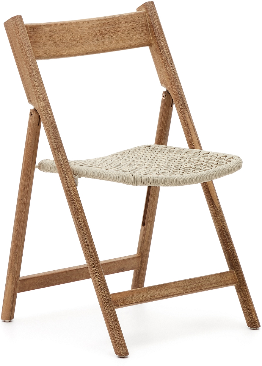Udendørs Klapstol Kave Home Dandara Foldbar Havestol Fsc Akacietræ Beige