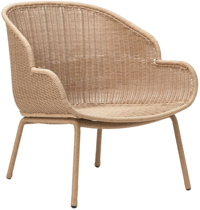 Udendørs Loungestol House Doctor Hapur Natur Pe-flet Og Jern 84x80x87 Cm