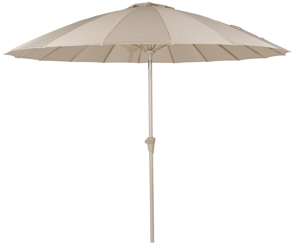 Elegant Udendørs Parasol med Sidearm - Zuiver Stenlysgrå