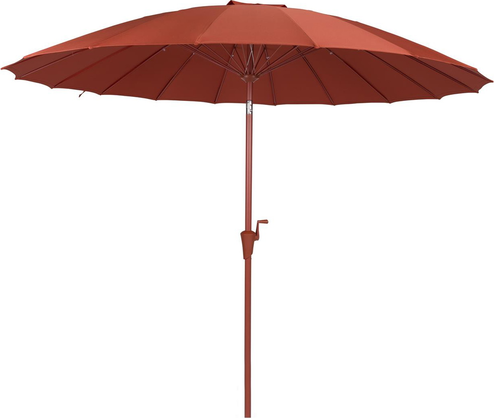 Elegant Udendørs Parasol Med Sidearm - Zuiver Marsala 250 cm