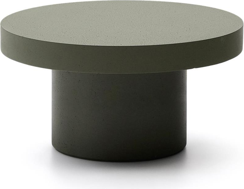 Udendørs Rundt Kaffebord i Mørkegrøn Cementfiber