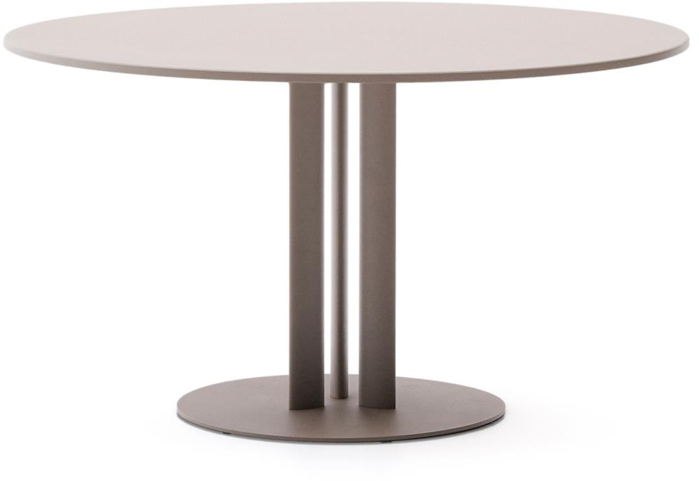 Udendørs Rundt Spisebord Kave Home Sedalis Taupe Ø120 cm