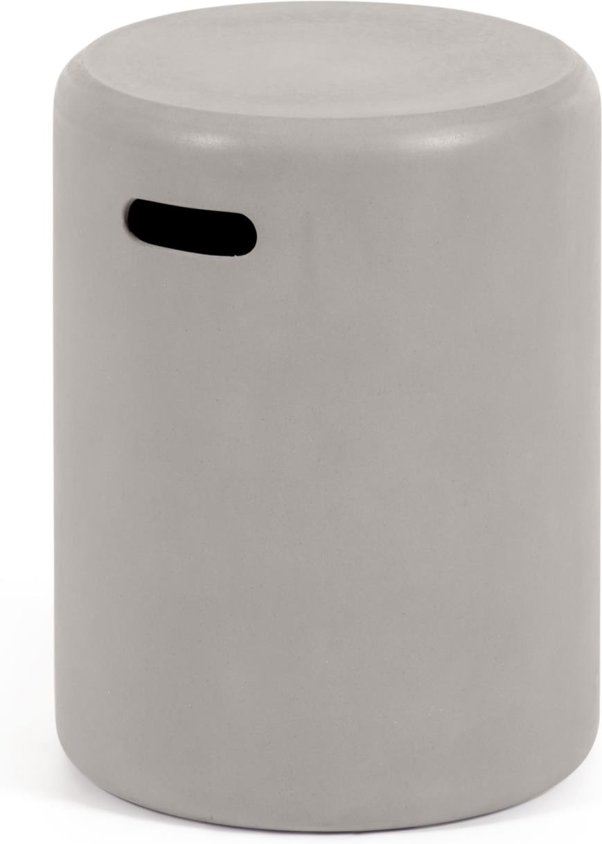 Udendørs Sidebord Kave Home Taimi Beton Natur Vejrresistent Nordisk Design 35 35 45 Cm